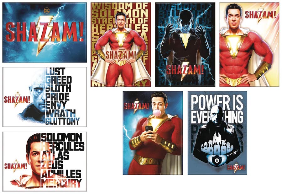 SHAZAM Movie Magnet 48-Piece Assortment Case