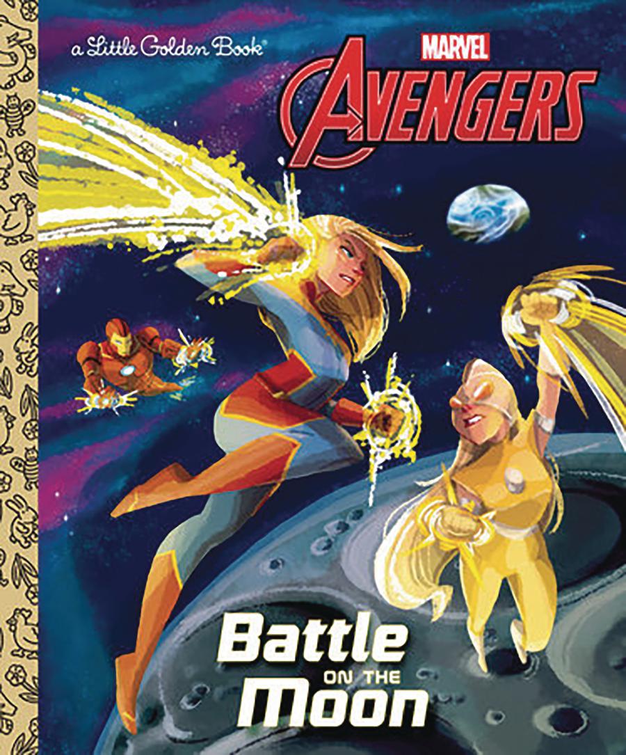 Avengers Battle On The Moon Little Golden Book HC