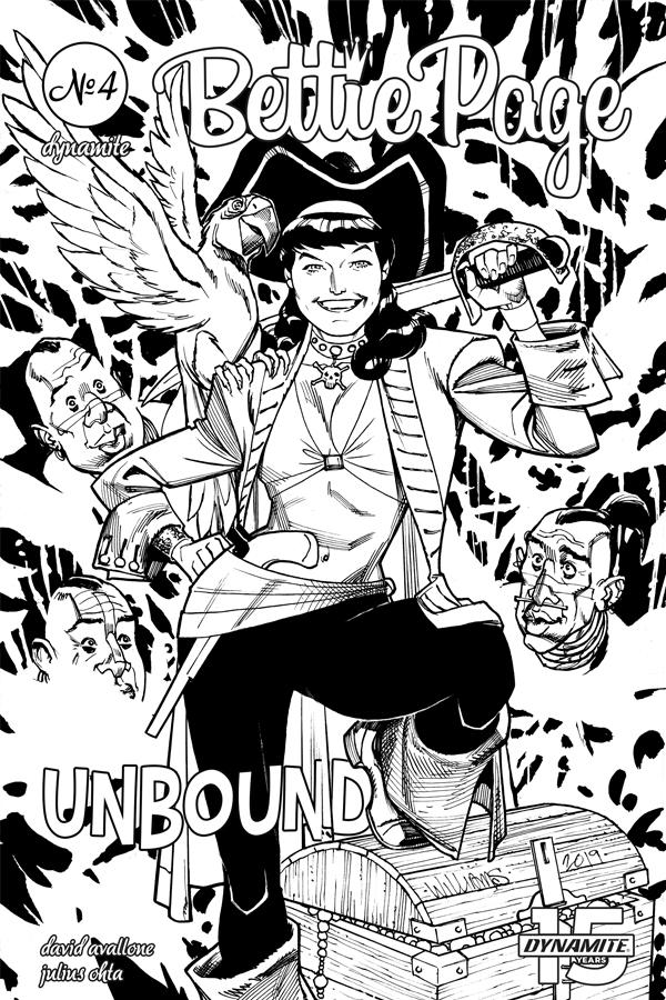 Bettie Page Unbound #4 Cover I Incentive David Williams Black & White Cover