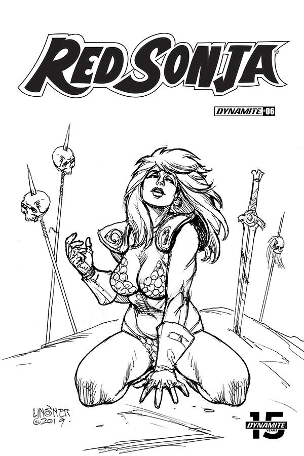 Red Sonja Vol 8 #6 Cover H Incentive Joseph Michael Linsner Black & White Cover