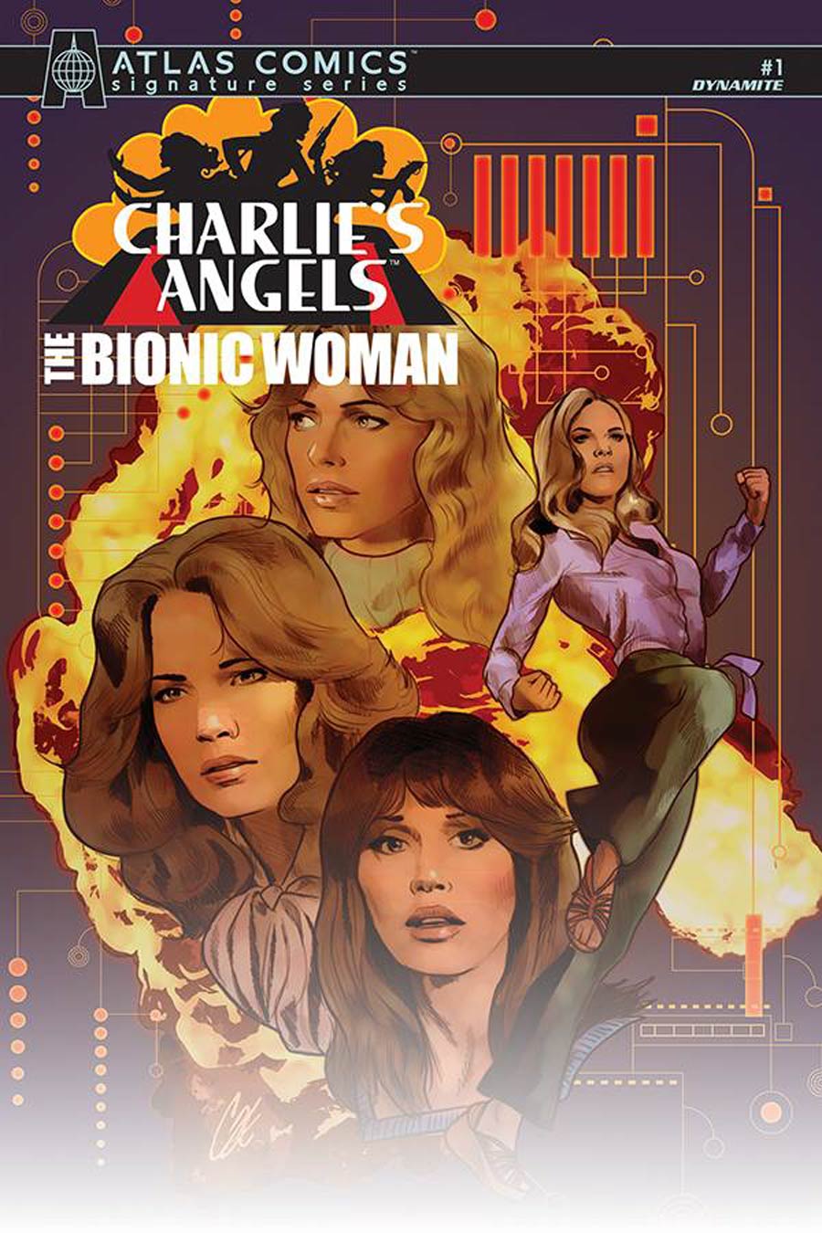 Charlies Angels vs The Bionic Woman #1 Cover H Atlas Comics Signature Series Signed By Cameron Deordio