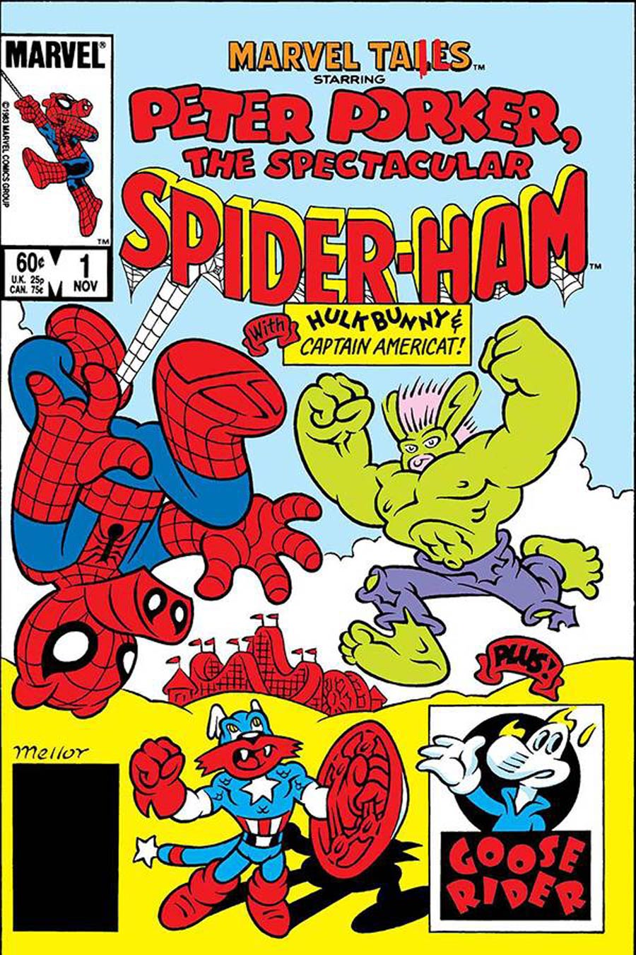 True Believers Marvel Tails Starring Peter Porker The Spectacular Spider-Ham #1 Cover B DF Signed By Tom Defalco