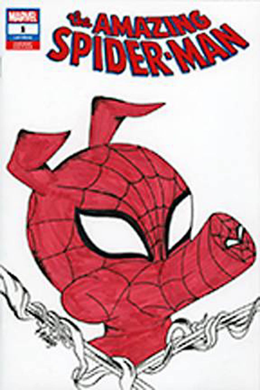 Amazing Spider-Man Vol 5 #1 Cover Z-R DF Signed & Remarked With A Spider-Ham Hand-Drawn Sketch By Katie Hidalgo