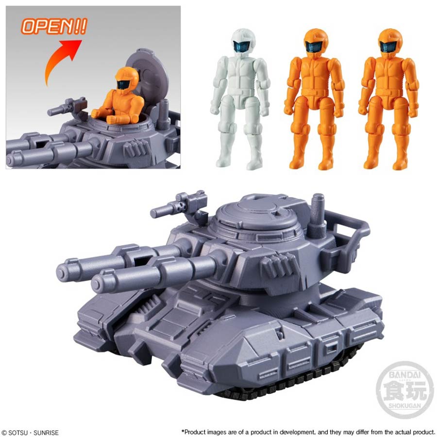 Mobile Suit Gundam Micro Wars 1 #02 Type 61 Tank & Amuro & EFGF Soldier Figure