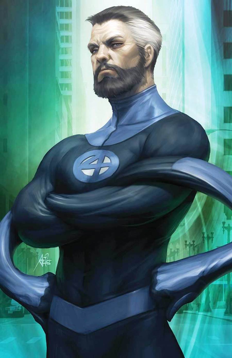 Fantastic Four Vol 6 #1 Cover Z-M Variant Stanley Artgerm Lau Virgin Mr Fantastic UnknownComics Cover