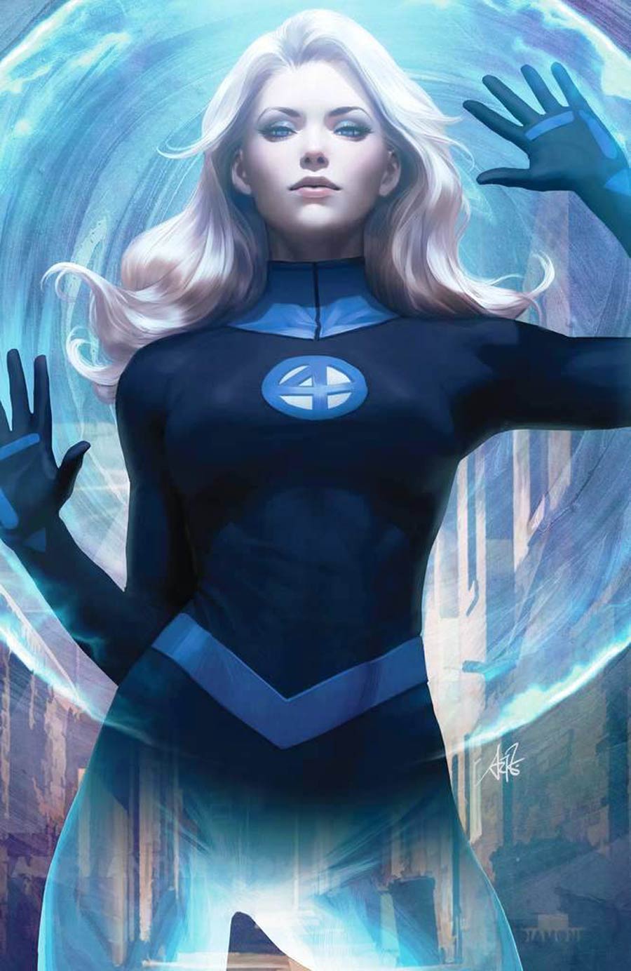 Fantastic Four Vol 6 #1 Cover Z-N Variant Stanley Artgerm Lau Virgin Invisible Woman UnknownComics Cover