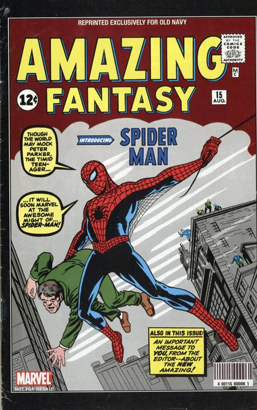 Amazing Fantasy #15 Cover H Old Navy Reprint 2009