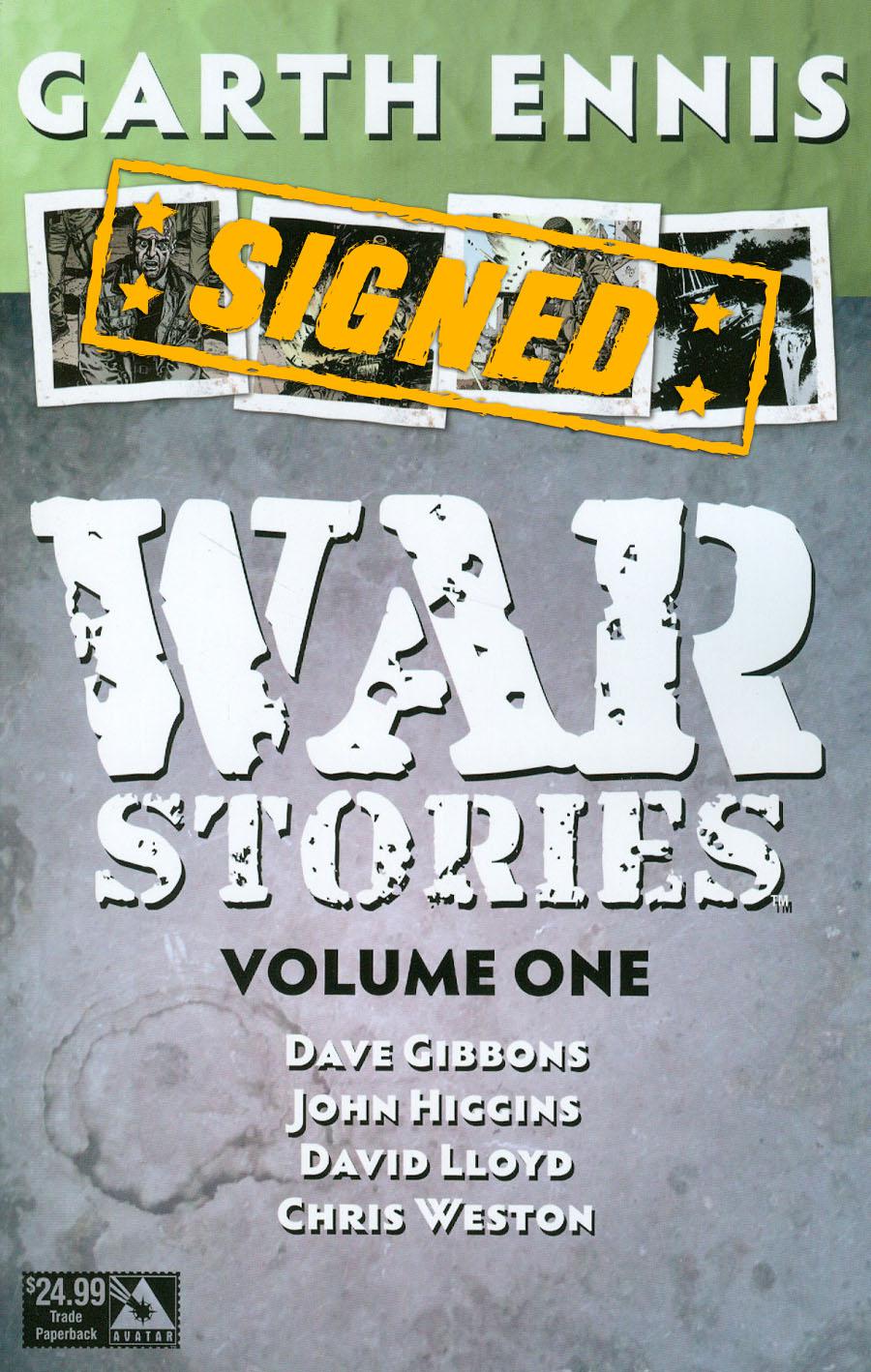 War Stories Vol 1 TP Avatar Press Edition Signed By Garth Ennis