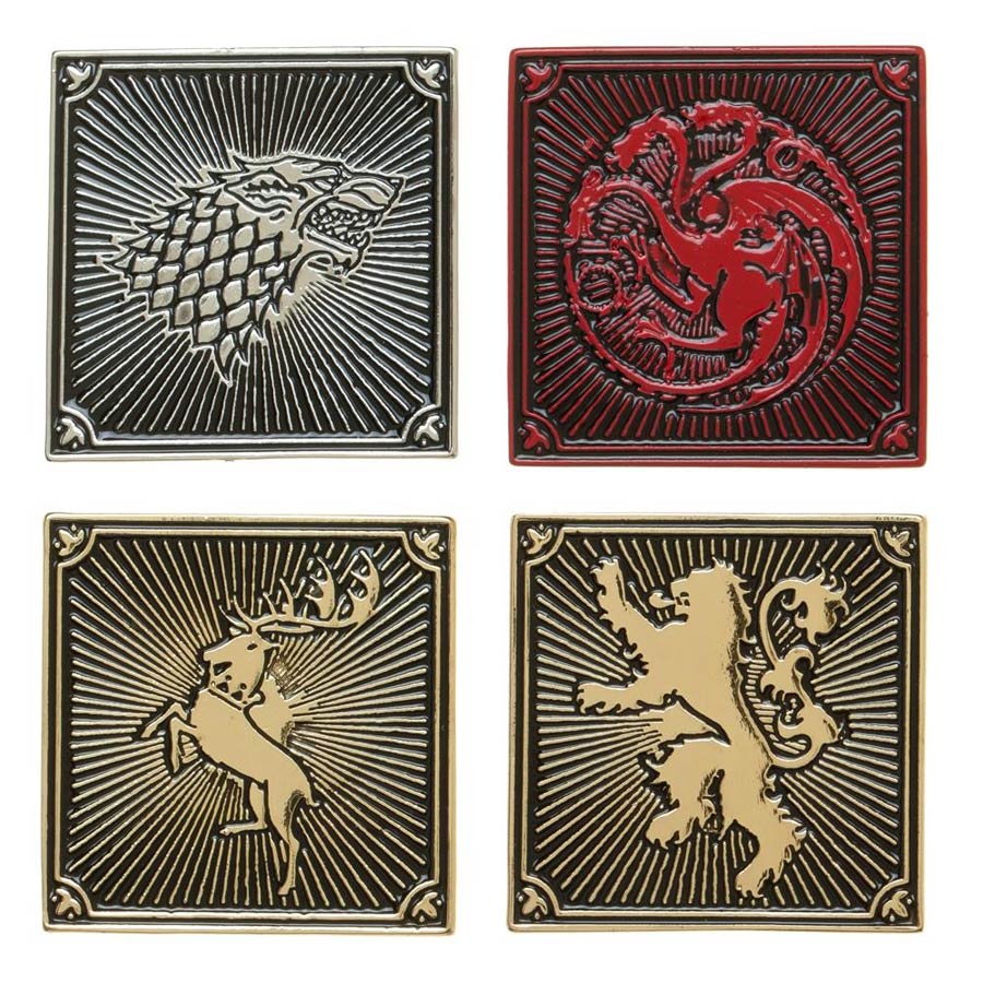 Game Of Thrones Houses 4-Piece Lapel Pin Set