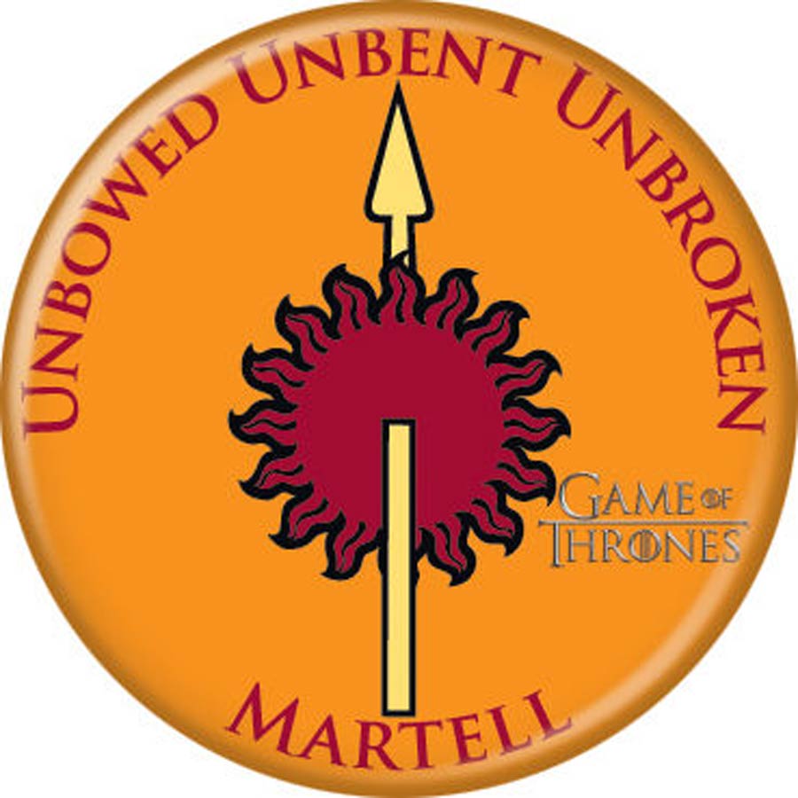Game Of Thrones 1.25-inch Button - Martell Emblem (87350)