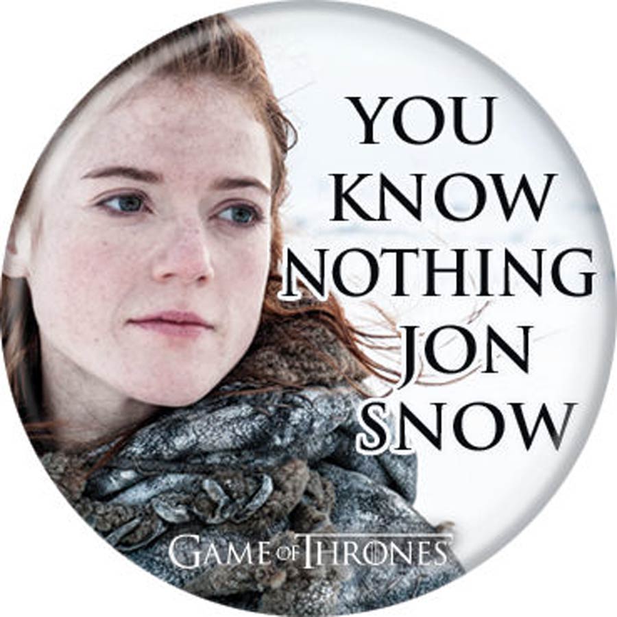 Game Of Thrones 1.25-inch Button - Ygritte You Know Nothing (87368)