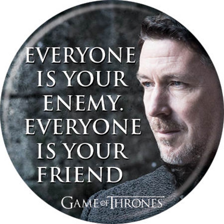 Game Of Thrones 1.25-inch Button - Littlefinger Enemy Friend (87373)