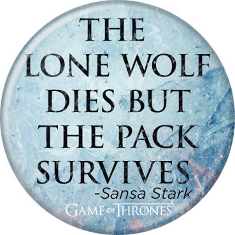 Game Of Thrones 1.25-inch Button - Lone Wolf (87379)