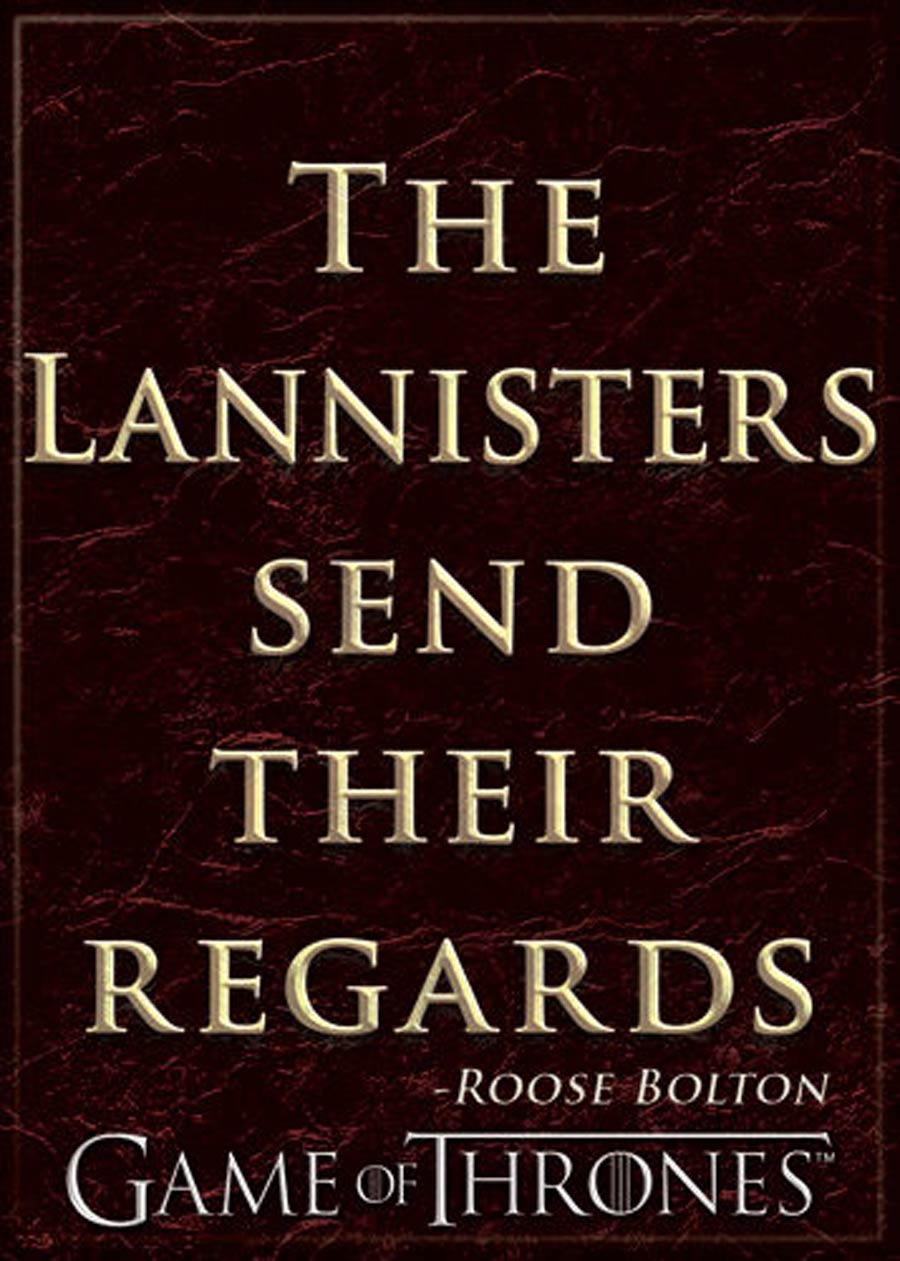 Game Of Thrones 2.5x3.5-inch Magnet - Lannisters Send Regards (73224GT)