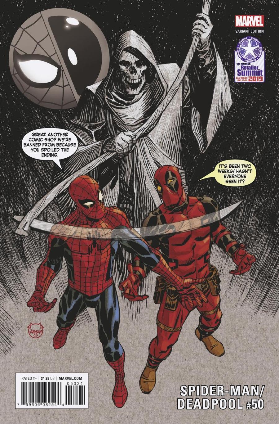 Spider-Man Deadpool #50 Cover B Retailer Summit 2019 Dave Johnson Variant Cover