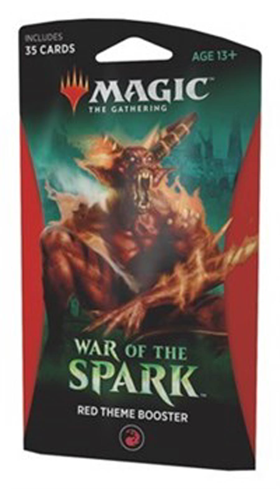 Magic The Gathering War Of The Spark Theme Booster Pack - Red
