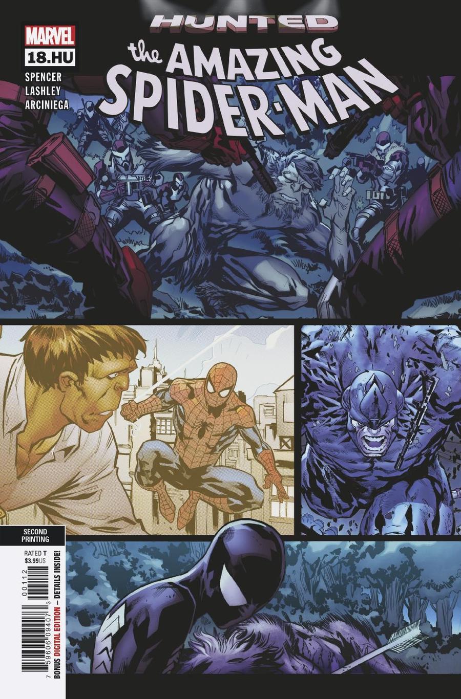 Amazing Spider-Man Vol 5 #18 HU Cover B 2nd Ptg Variant Ken Lashley Cover