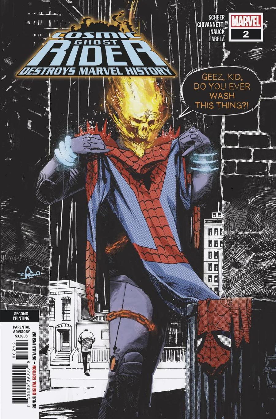 Cosmic Ghost Rider Destroys Marvel History #2 Cover C 2nd Ptg Variant Gerardo Zaffino Cover