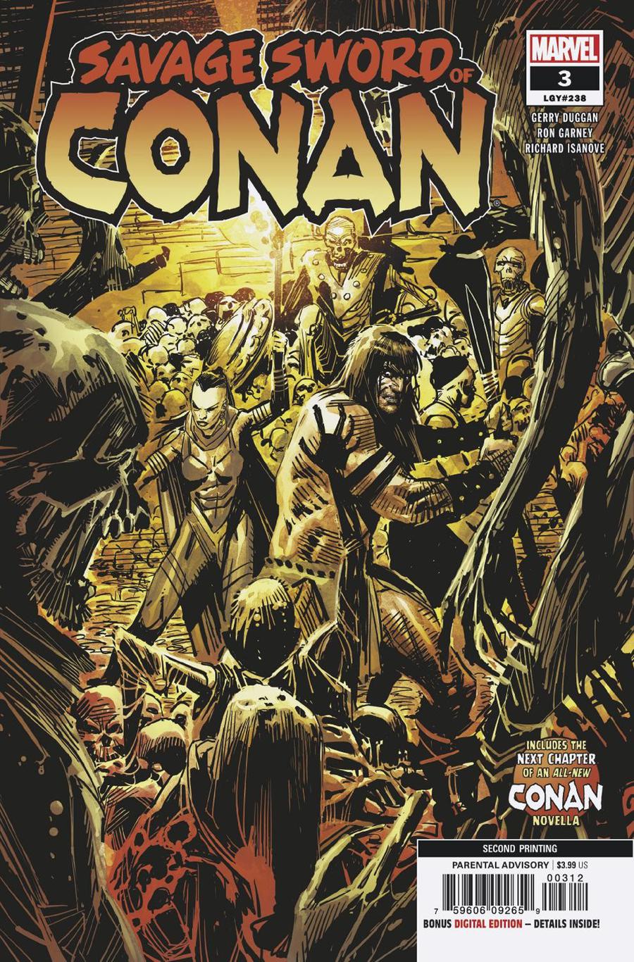 Savage Sword Of Conan #3 Cover C 2nd Ptg Variant Ron Garney Cover
