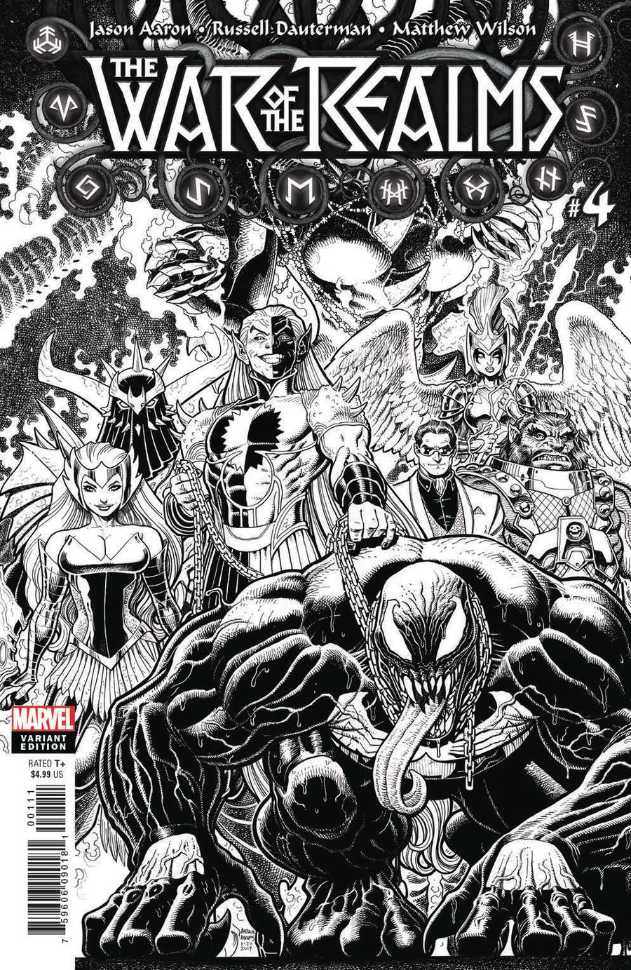 War Of The Realms #4 Cover H Incentive Arthur Adams Black & White Cover