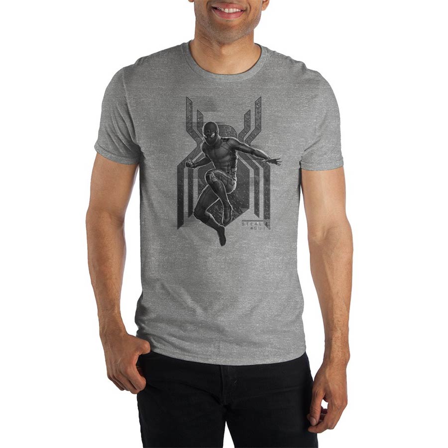 Spider-Man Far From Home Stealth Suit Grey T-Shirt Large