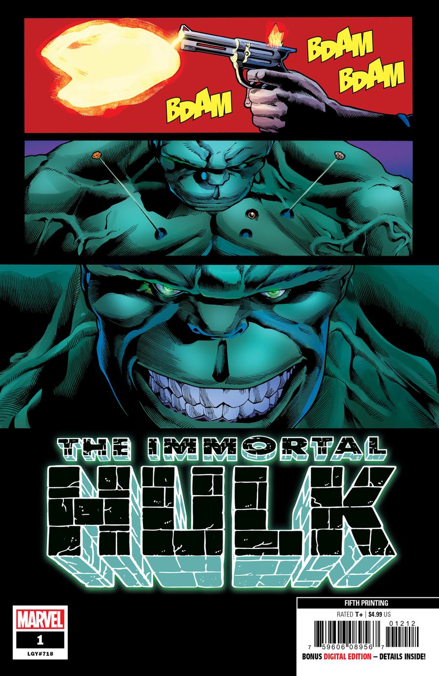 Immortal Hulk #1 Cover K 5th Ptg Variant Joe Bennett Cover