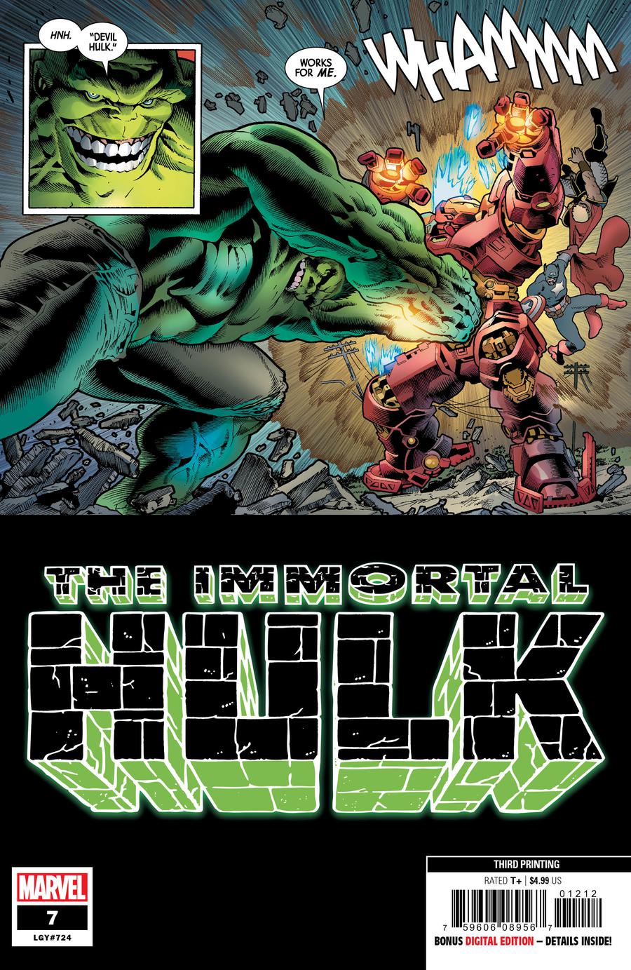 Immortal Hulk #7 Cover F 3rd Ptg Variant Joe Bennett Cover