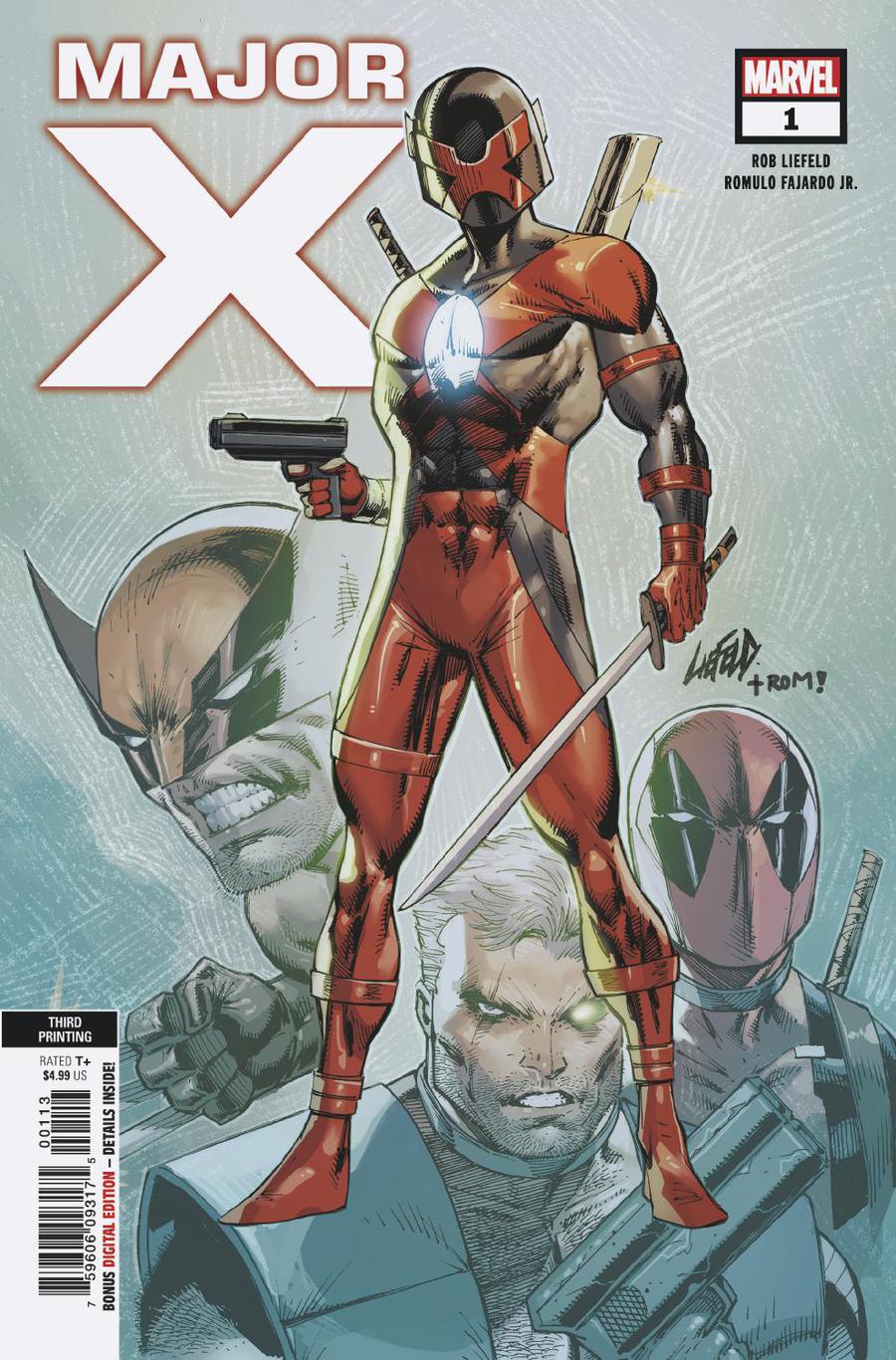 Major X #1 Cover E 3rd Ptg Variant Rob Liefeld Cover