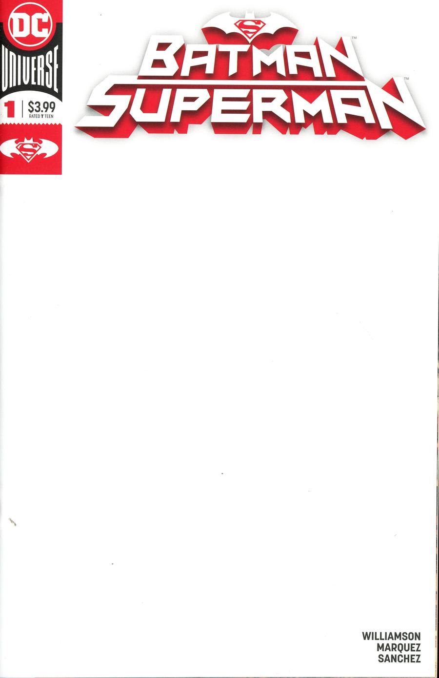 Batman Superman Vol 2 #1 Cover D Variant Blank Cover
