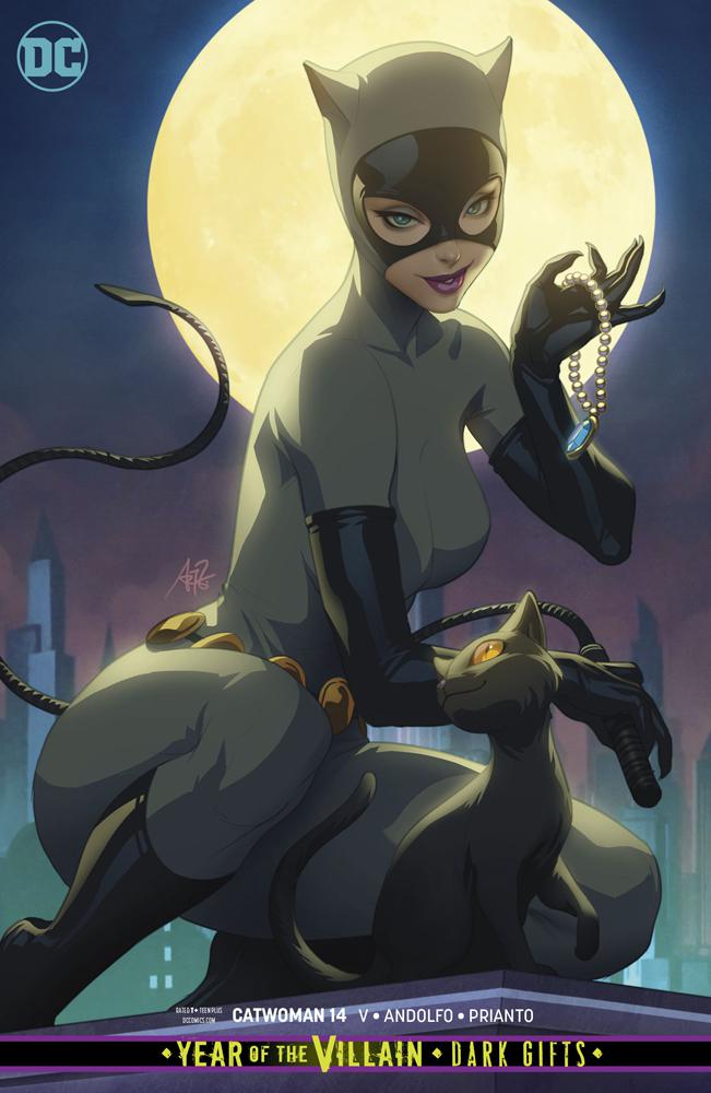 Catwoman Vol 5 #14 Cover B Variant Stanley Artgerm Lau Card Stock Cover (Year Of The Villain Dark Gifts Tie-In)