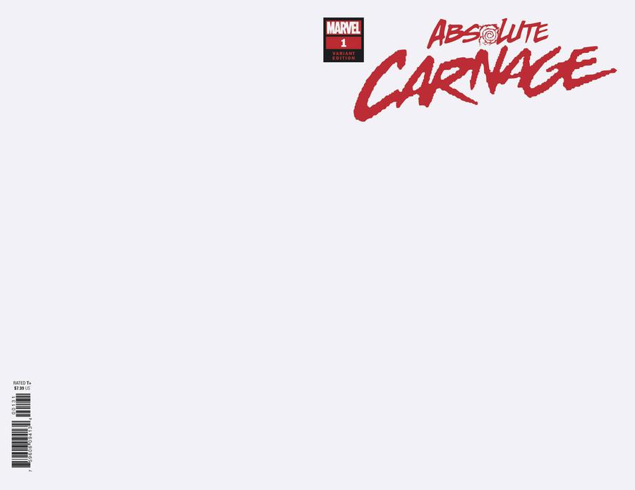 Absolute Carnage #1 Cover H Variant Blank Cover