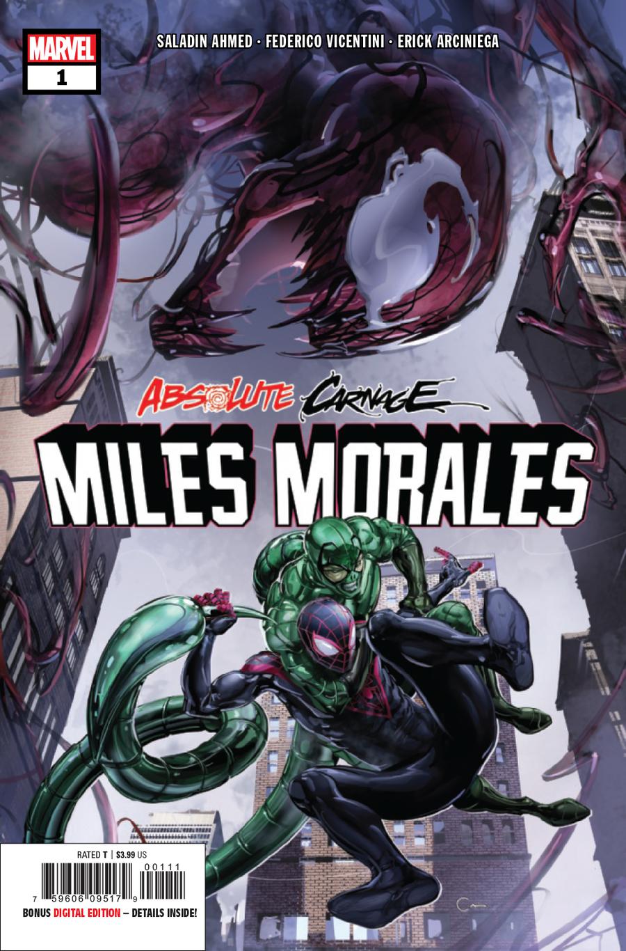 Absolute Carnage Miles Morales #1 Cover A 1st Ptg Regular Clayton Crain Cover