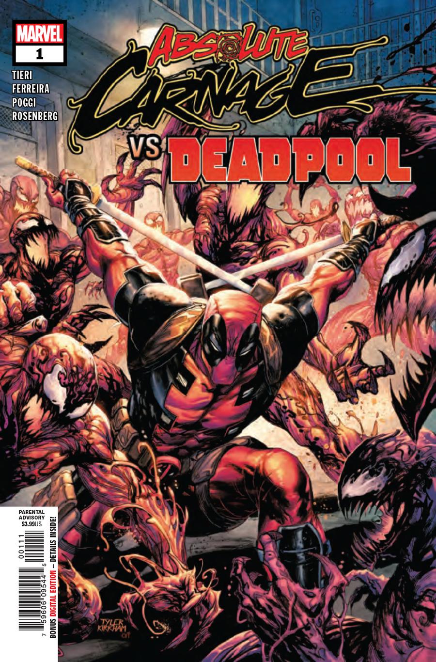Absolute Carnage vs Deadpool #1 Cover A 1st Ptg Regular Tyler Kirkham Cover