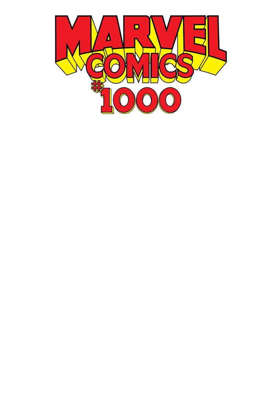 Marvel Comics #1000 Cover M Variant Blank Cover