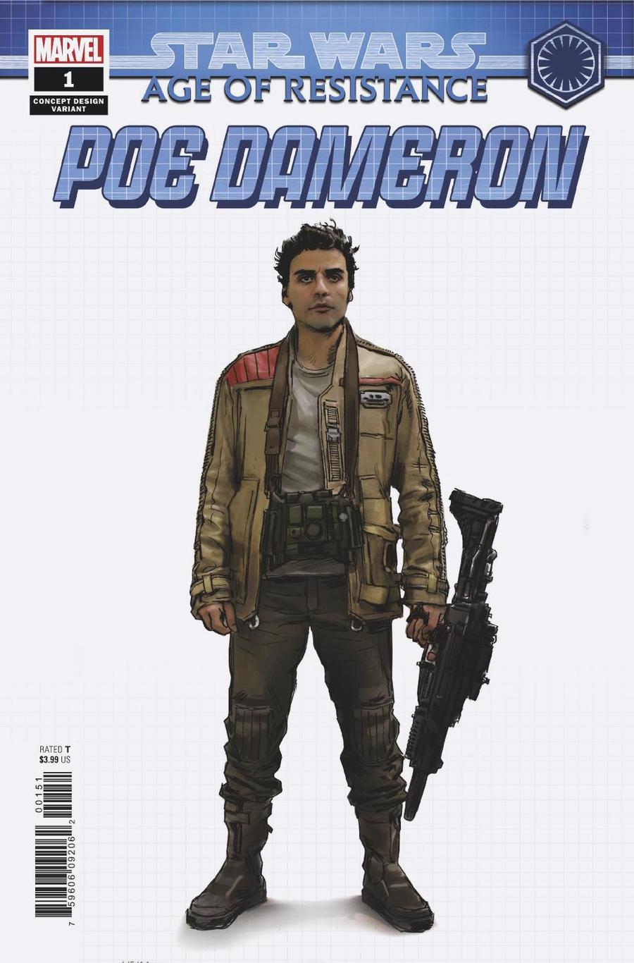 Star Wars Age Of Resistance Poe Dameron #1 Cover D Variant Concept Cover