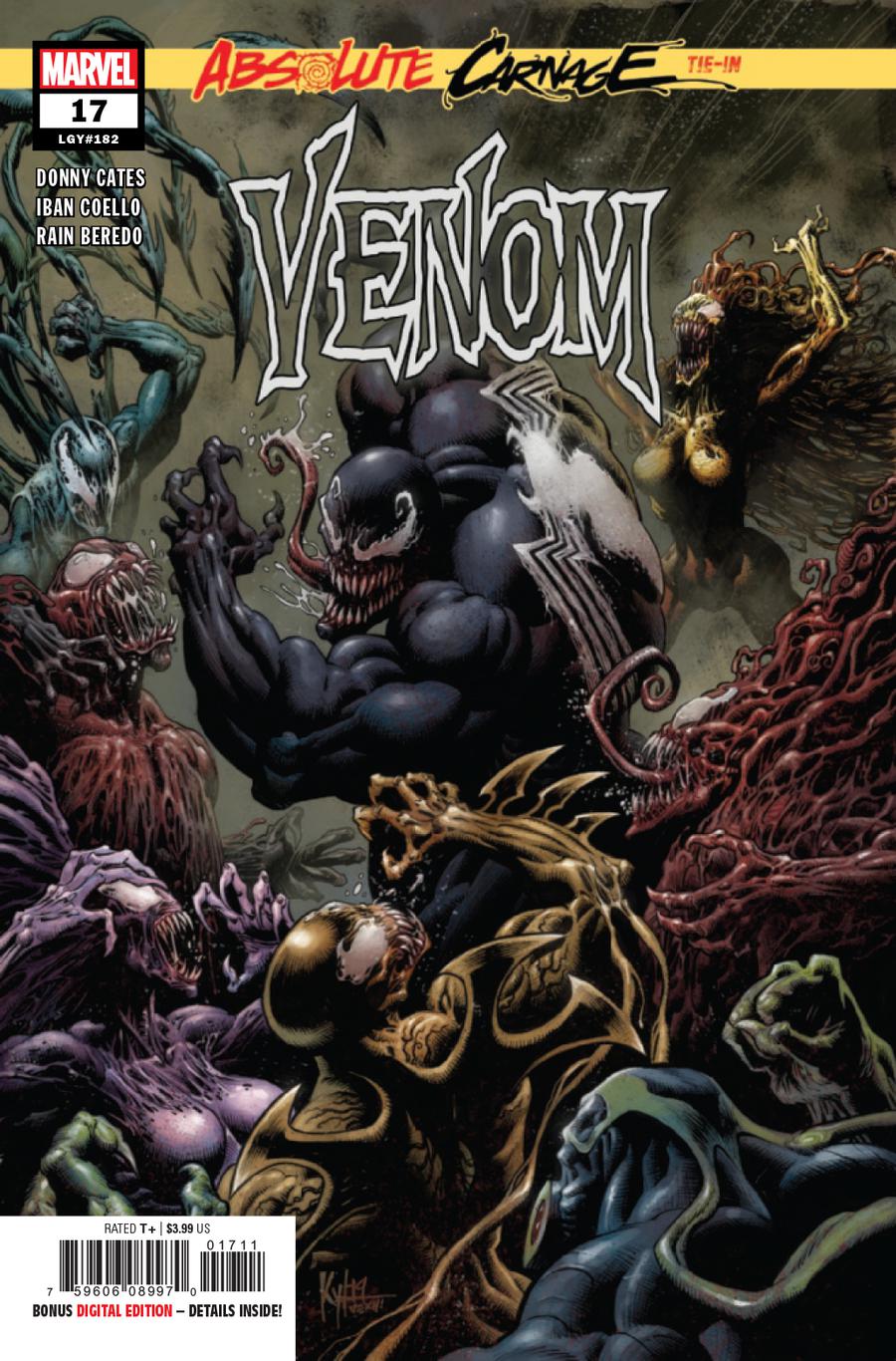 Venom Vol 4 #17 Cover A 1st Ptg Regular Kyle Hotz Cover (Absolute Carnage Tie-In)