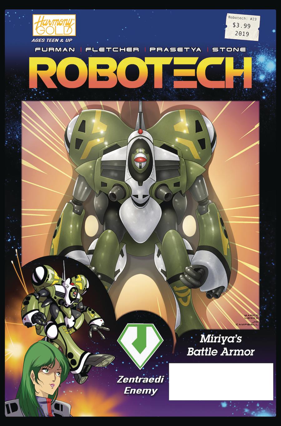 Robotech Vol 3 #23 Cover B Variant Blair Shedd Action Figure Cover