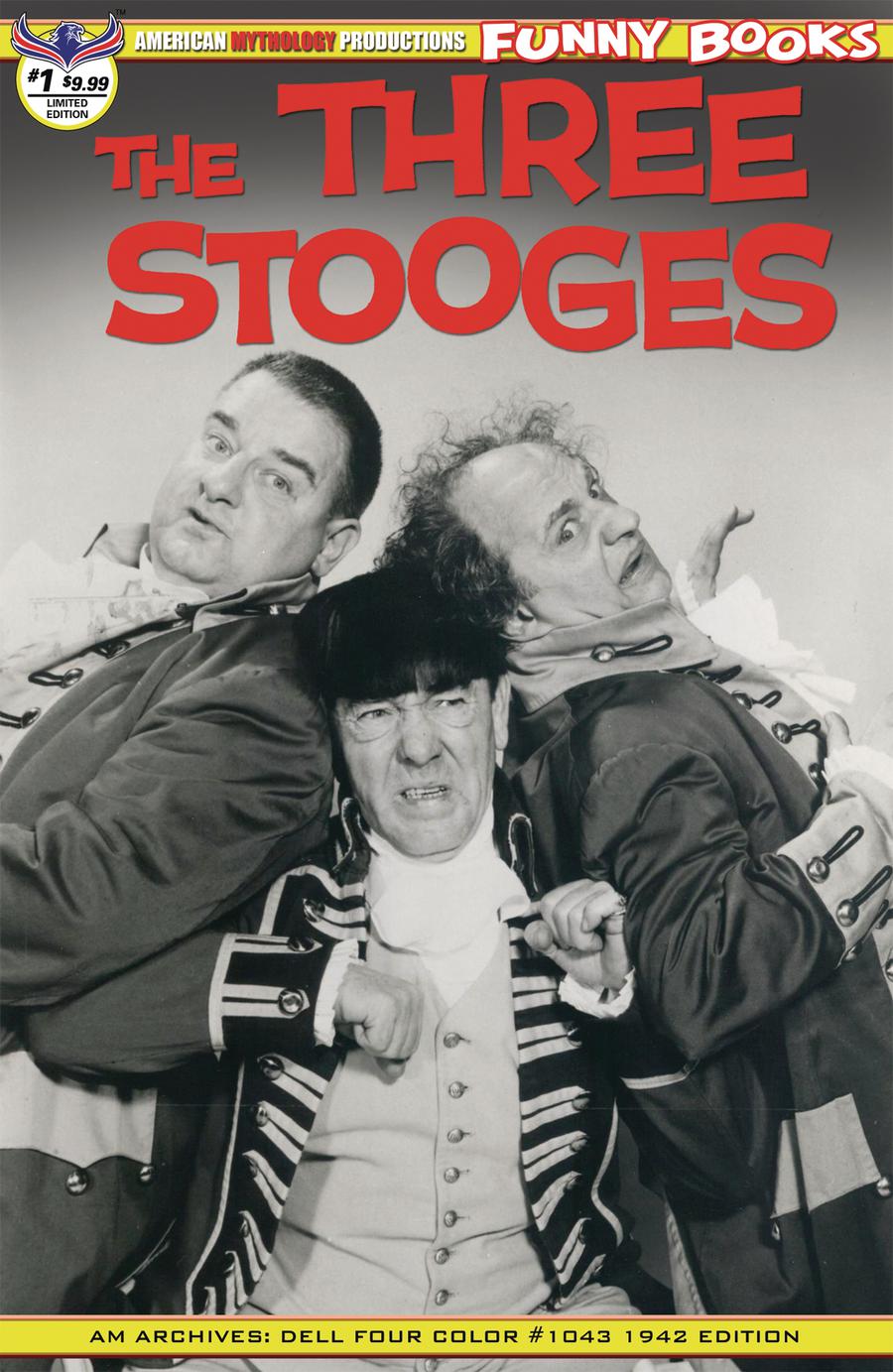 Three Stooges Four Color 1942 #1 Cover B Limited Edition Black & White Photo Variant Cover