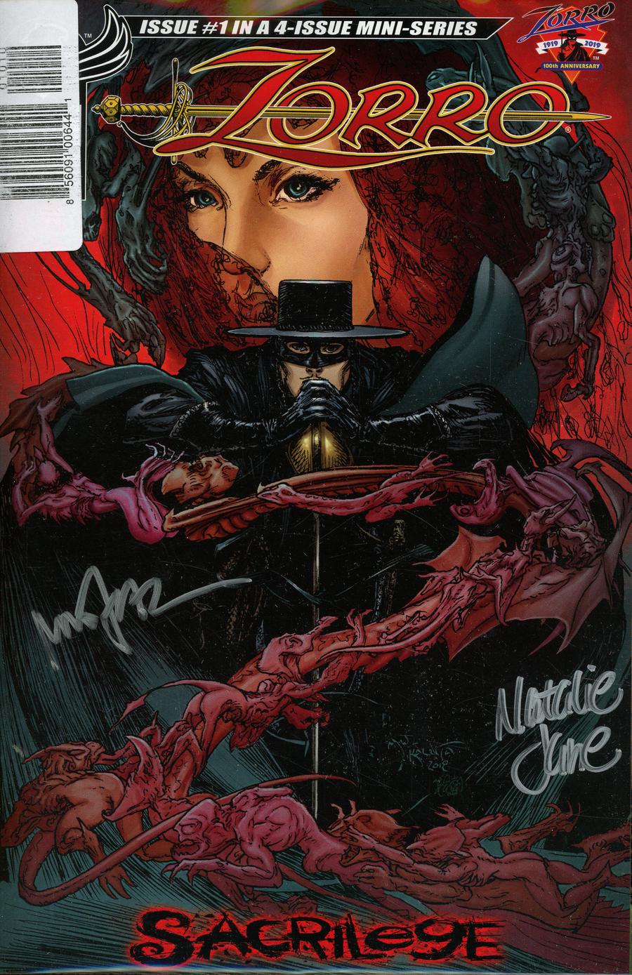 Zorro Sacrilege #1 Cover E Signed By Natalie Jane