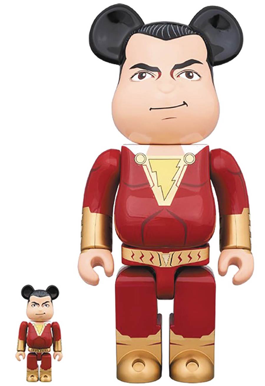 SHAZAM 100 Percent & 400 Percent 2-Pack Bearbrick