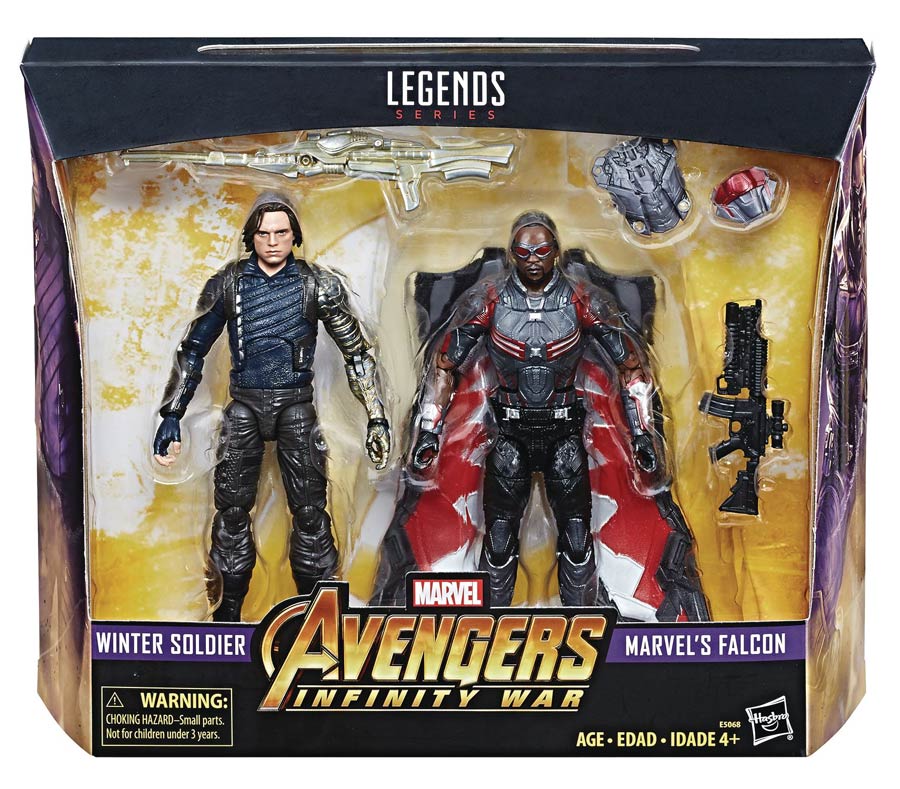 Avengers Infinity War Legends Winter Soldier Falcon 6-Inch Action Figure Set Case