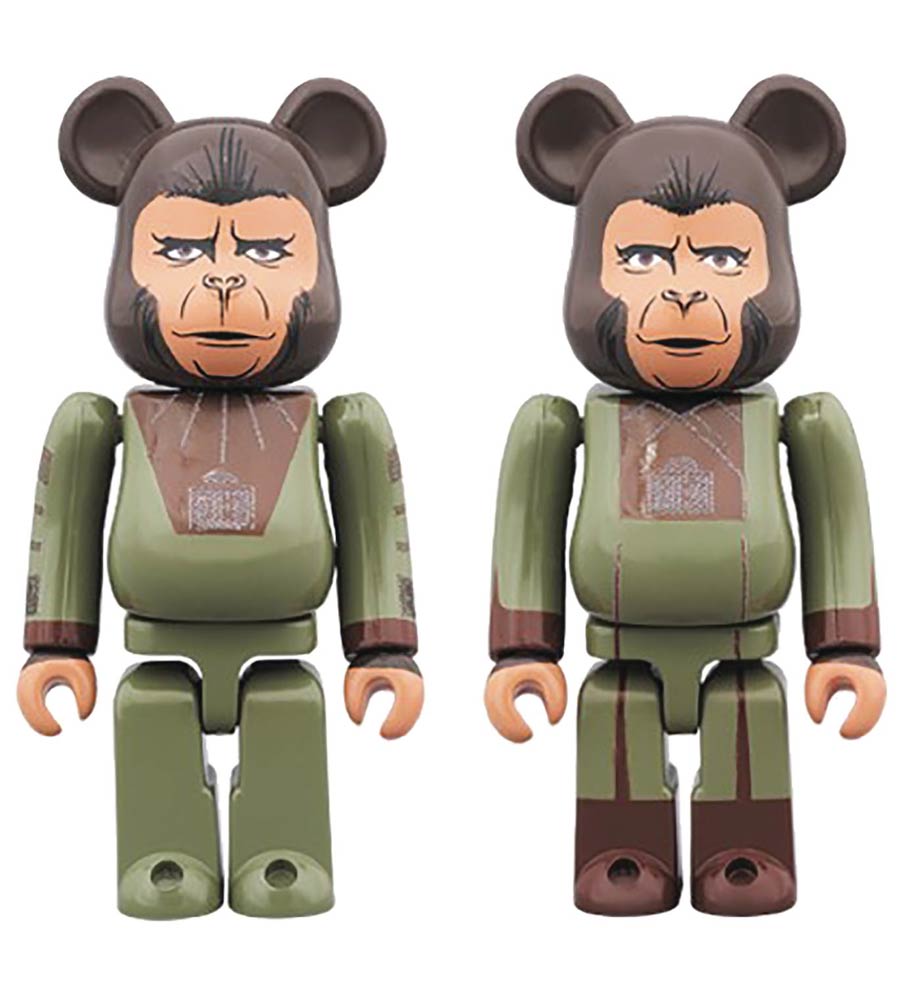 Planet Of The Apes Cornelius & Zira 100 Percent 2-Pack Bearbrick