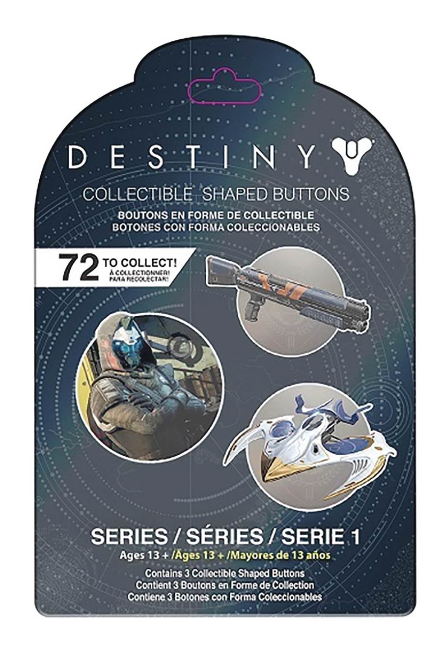 Destiny 3-Pack Button Pin Blind Mystery Box 24-Piece Display