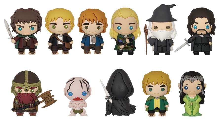 Lord Of The Rings 3D Foam Figural Keyring Blind Mystery Box 24-Piece Display