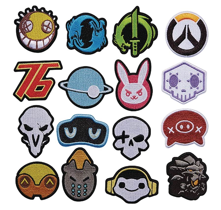 Overwatch Iron-On Patches Blind Mystery Box 24-Piece Display