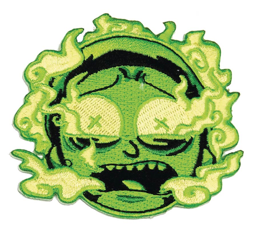 Rick And Morty Patch - Green Burnt Out Morty