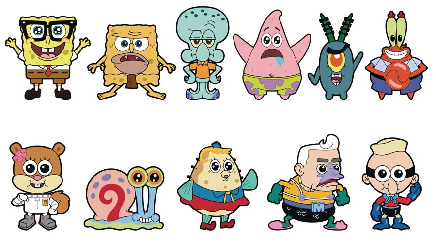 SpongeBob SquarePants Figural Keyring Blind Mystery Box 24-Piece Display