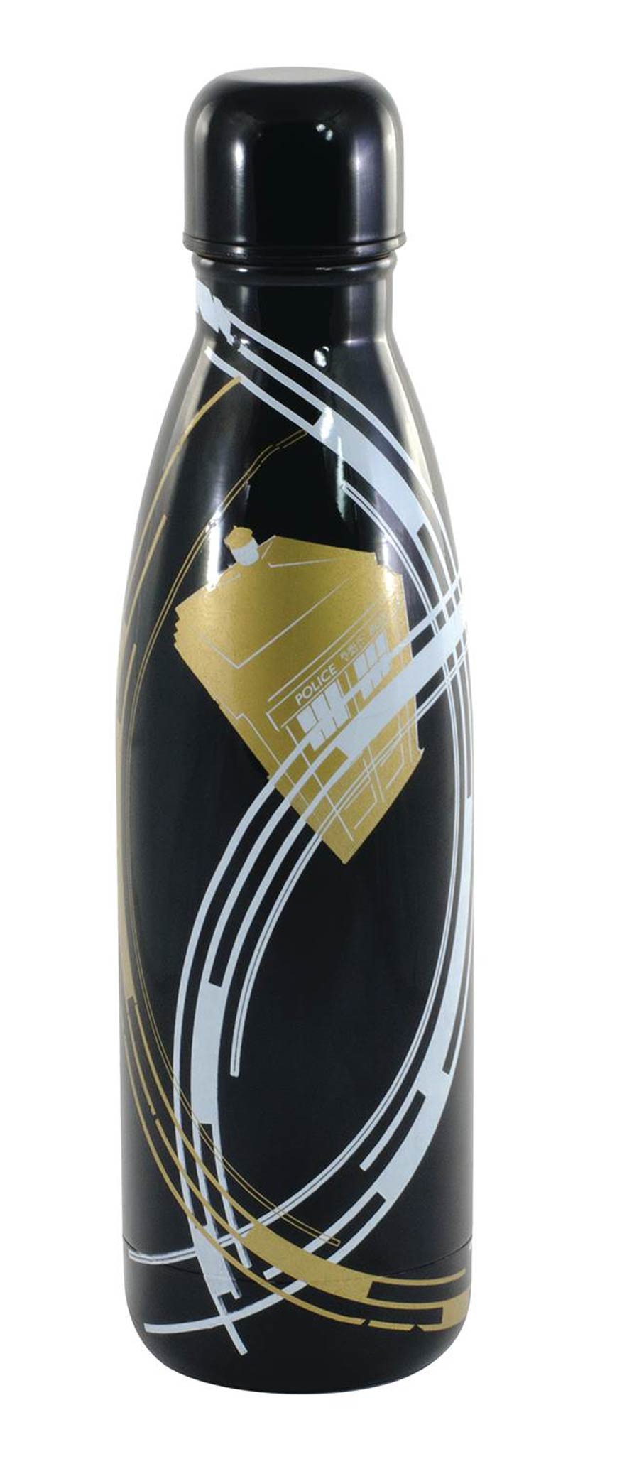 Doctor Who Travel Bottle - TARDIS Black Swirl