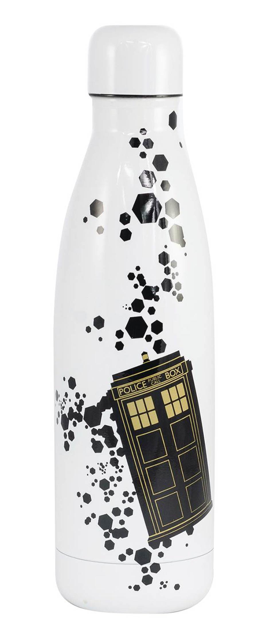 Doctor Who Travel Bottle - TARDIS Hex White