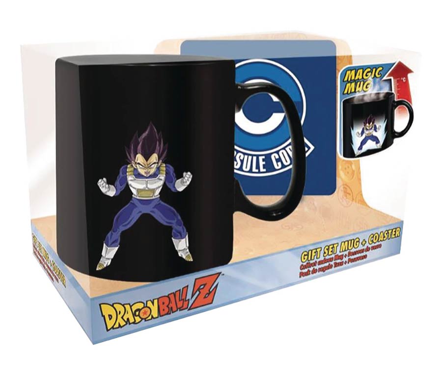 Dragon Ball Z Vegeta Magic Mug And Coaster Set